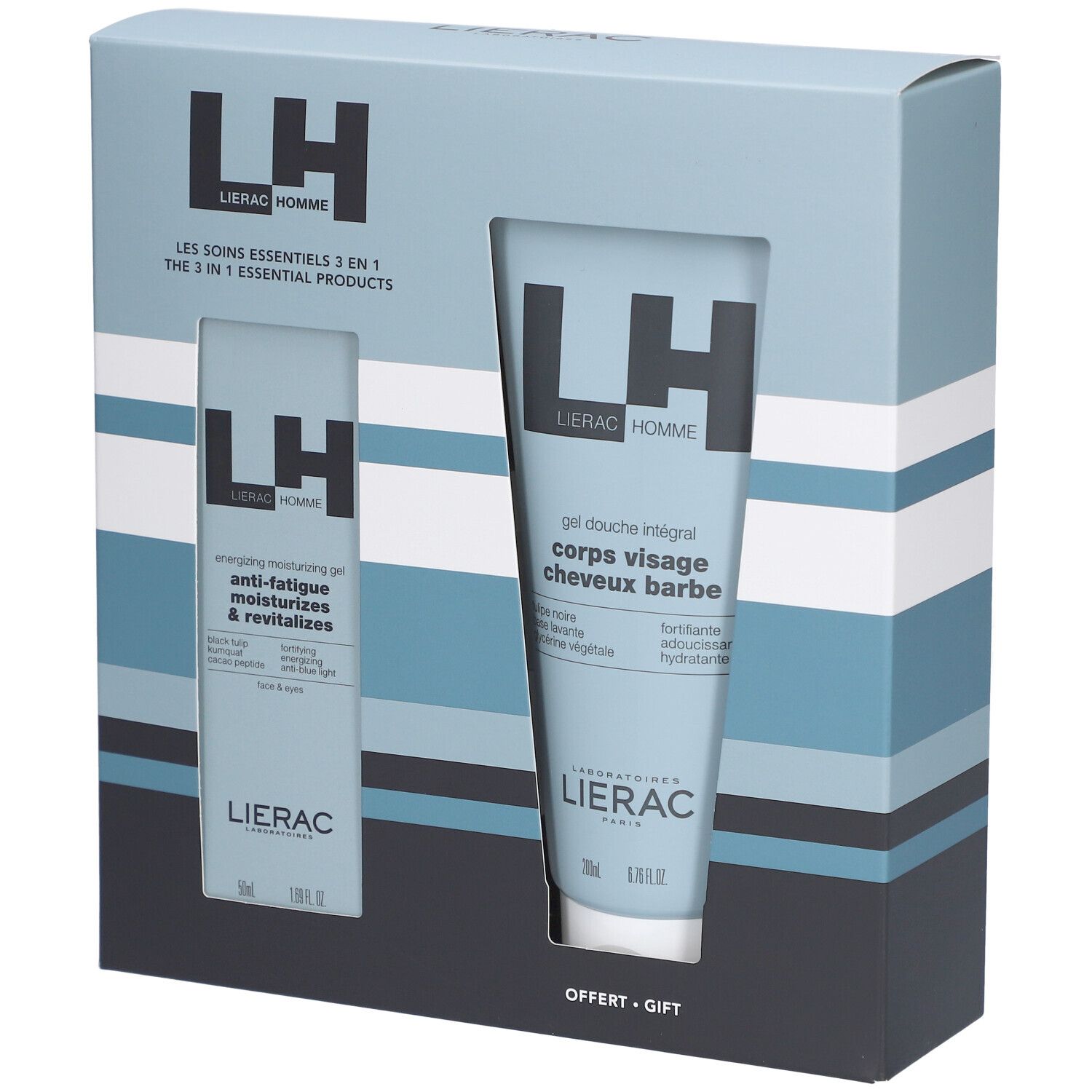 Lierac Homme Set Hydraterende Gel + Gratis Douchegel