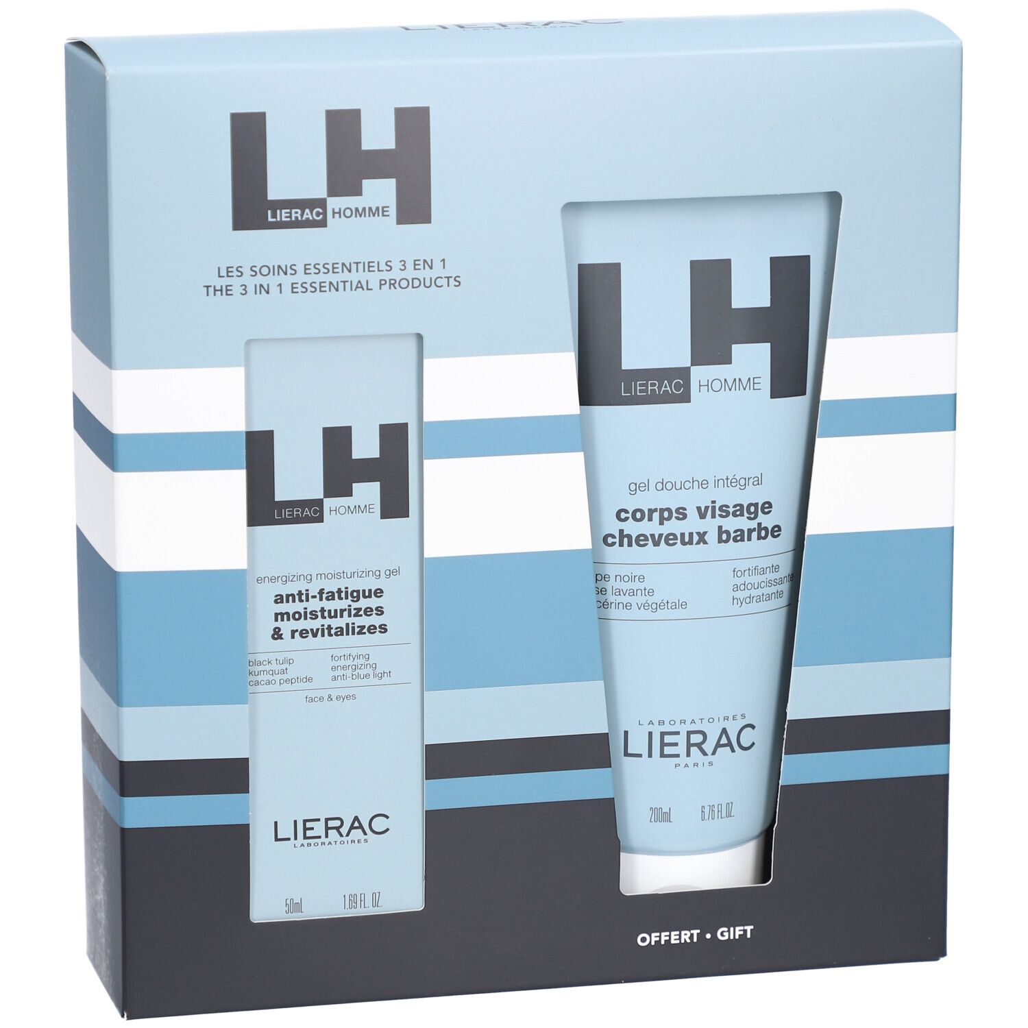 Lierac Homme Set Hydraterende Gel + Gratis Douchegel