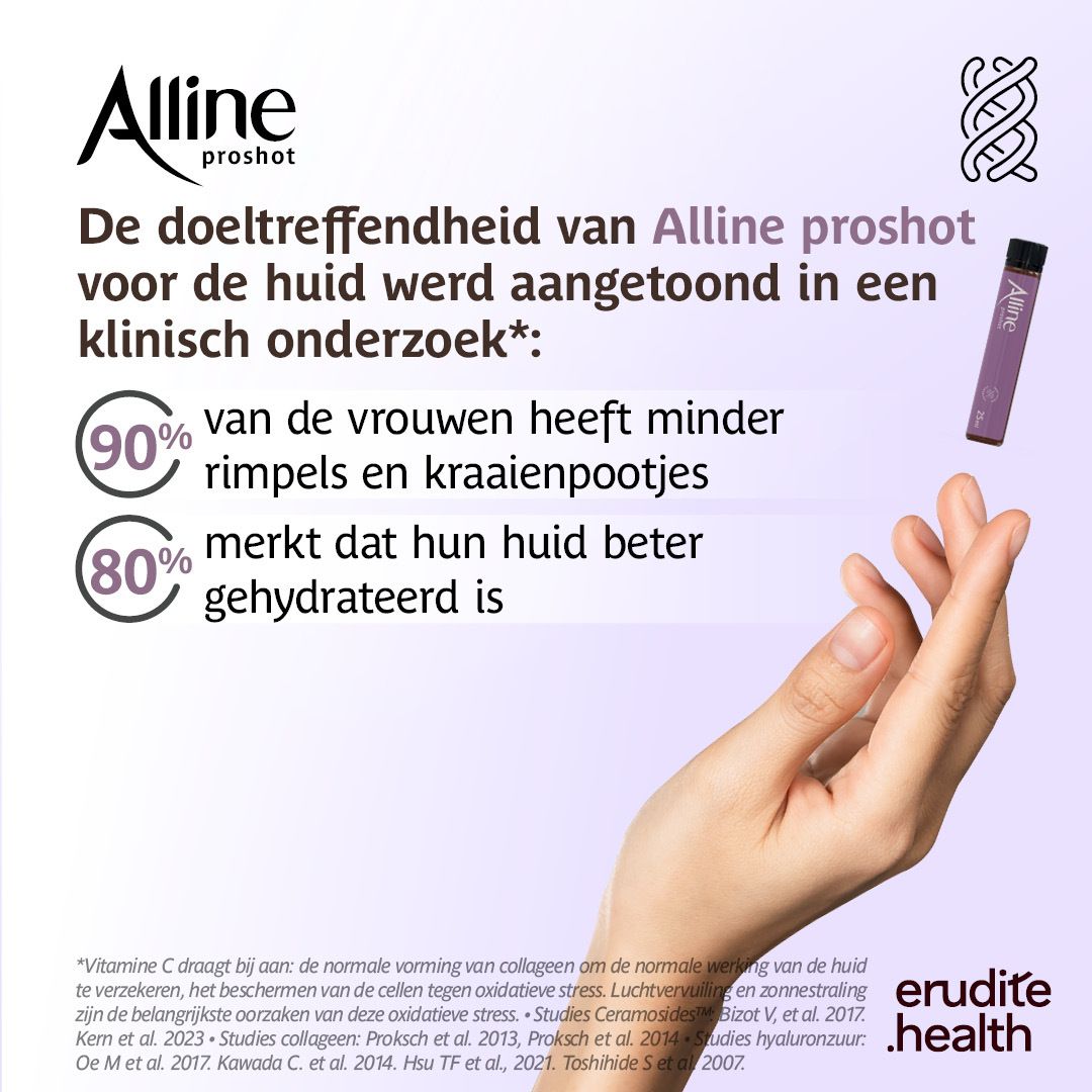 Alline Proshot: Klinisch bewezen effectiviteit voor de huid.