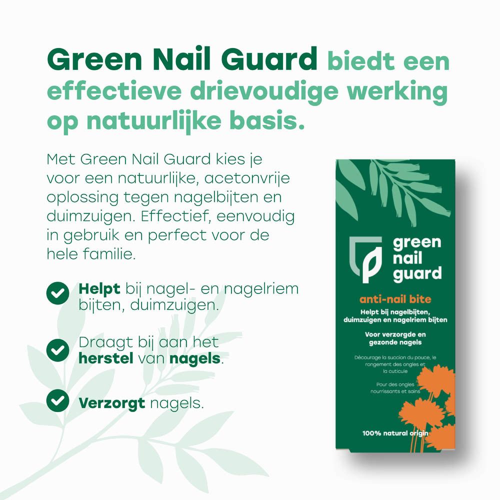 Green Nail Guard anti-nagelbijt oplossing voor nagels en nagelriemen.