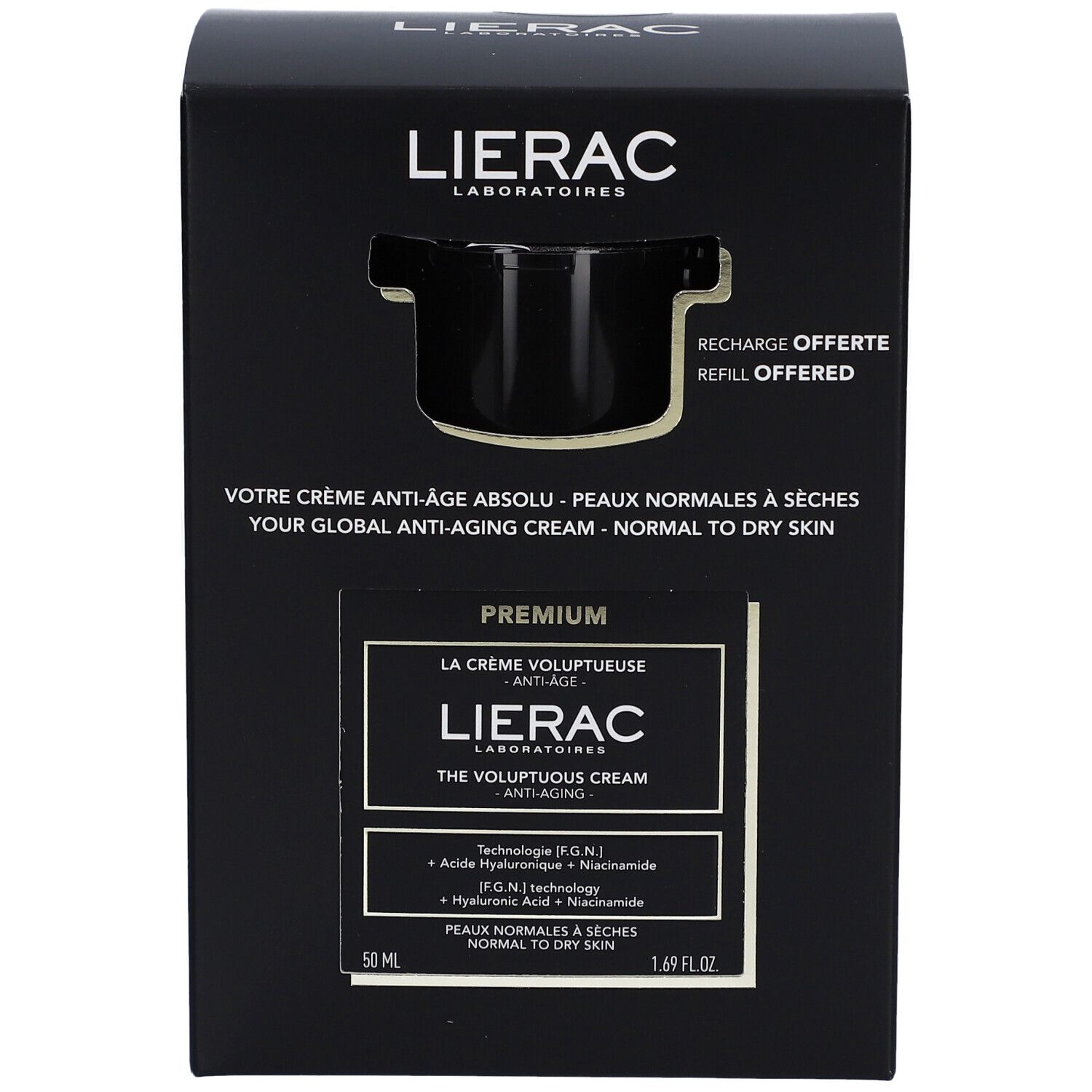 Lierac Coffret Premium Crème Voluptueuse + Recharge Offerte 50 ml