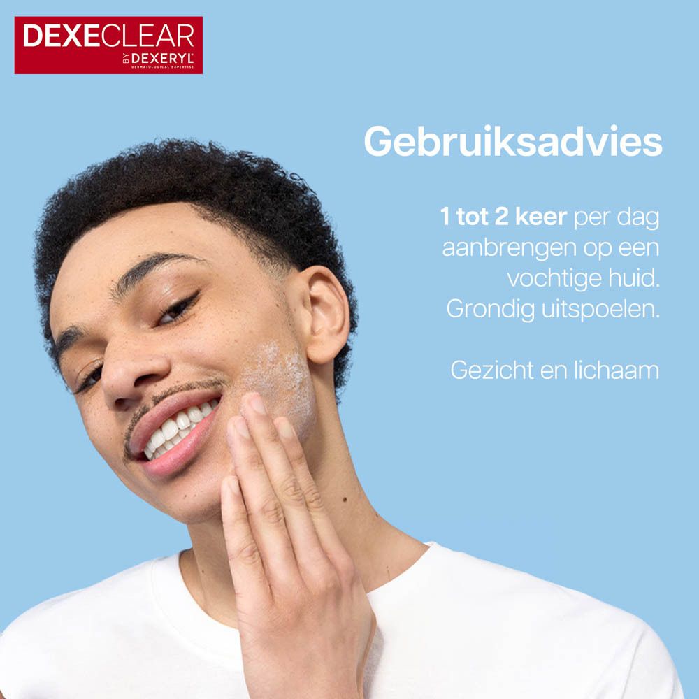 2% Salicylzuur. Dermatologisch actief. Zeepvrij, fysiologische pH, zonder parfum, niet comedogeen.