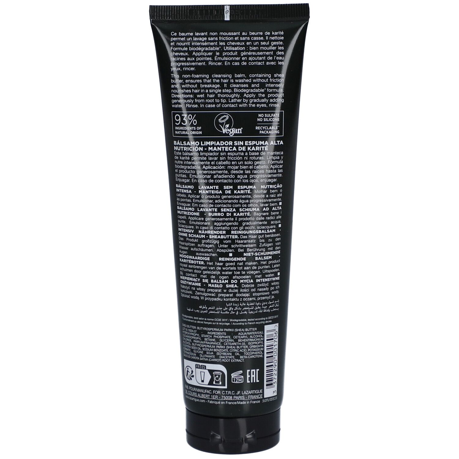 Lazartigue Nourish 2in1 High Nutrition Low-Shampoo | Shea Butter