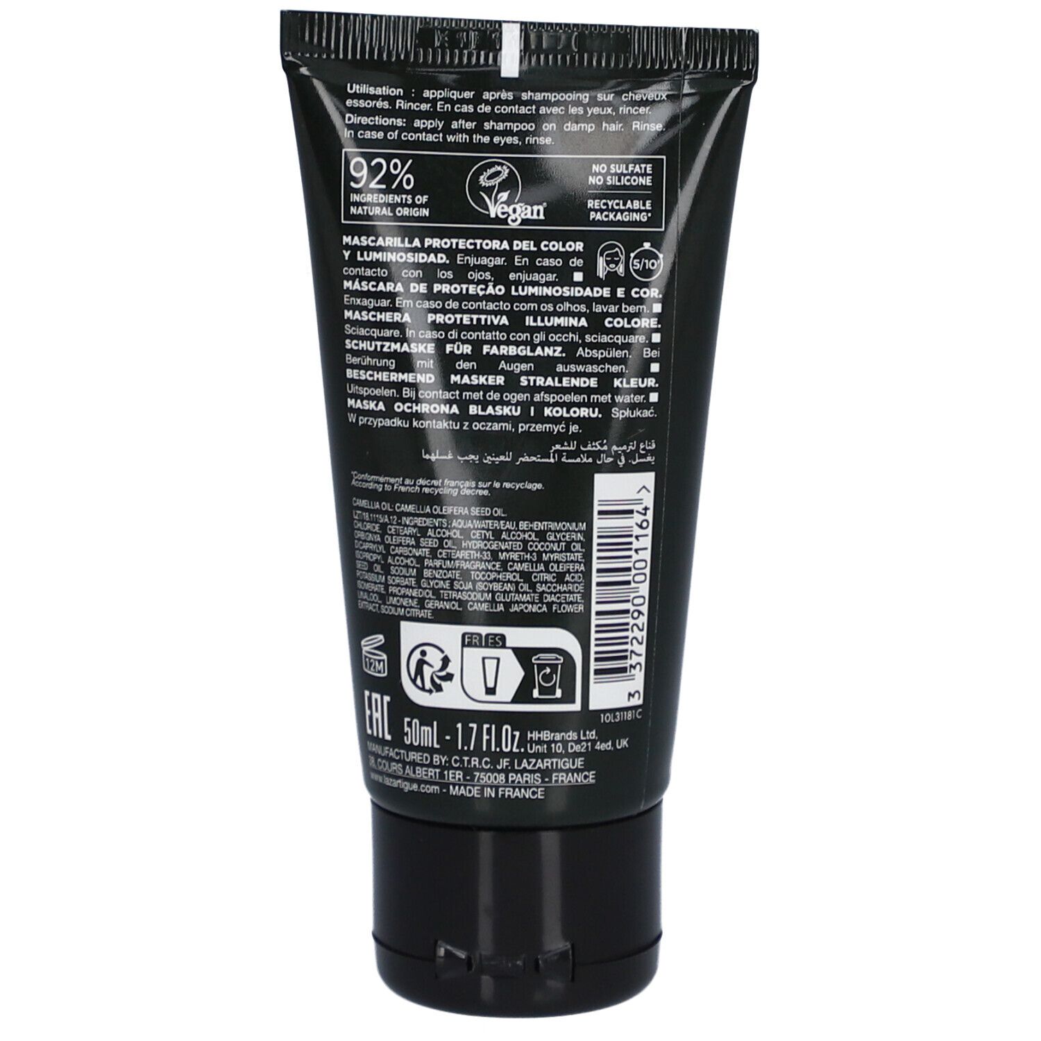 Lazartigue Colour Protect Masque Éclat Couleur Huile de Camélia