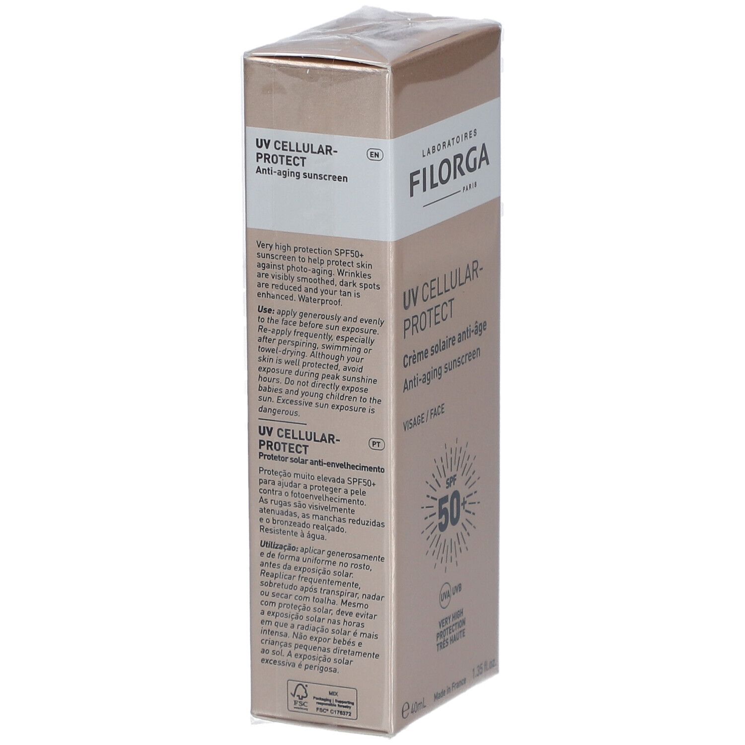 Filorga UV Cellular-Protect Face SPF 50+ Crème Solaire Anti-Âge