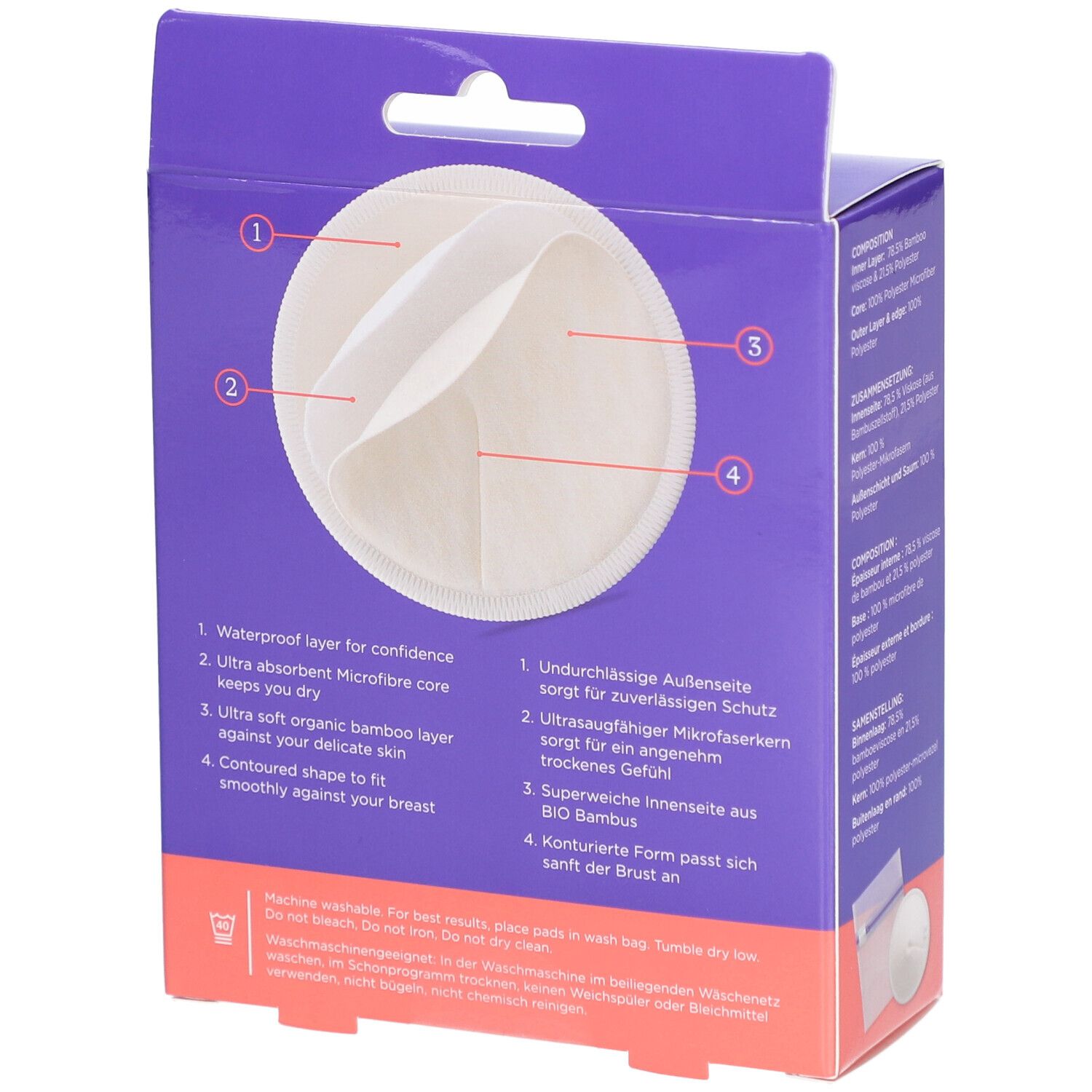 Lansinoh Coussinets d'allaitement lavables