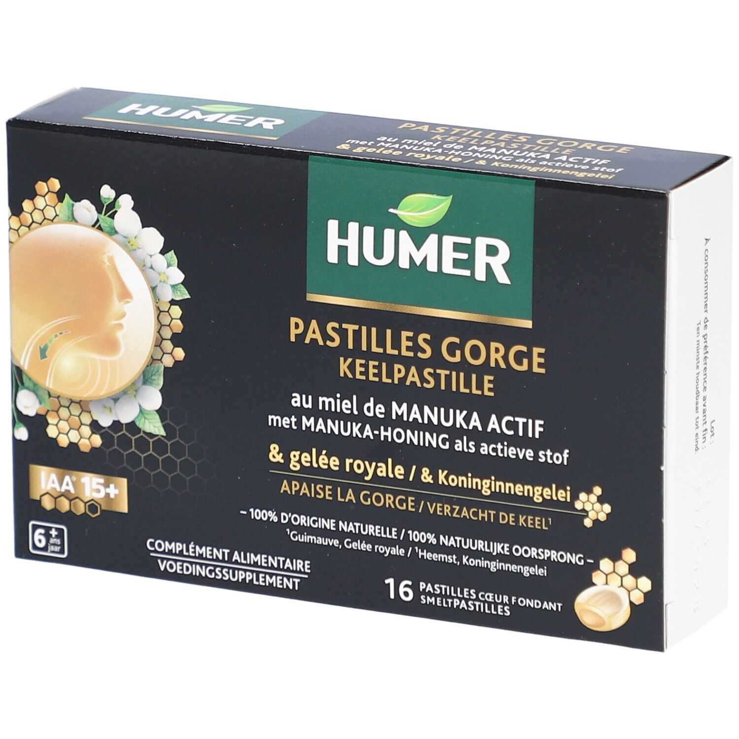 HUMER Keelspastille met manuka-honing & koninginnegelei