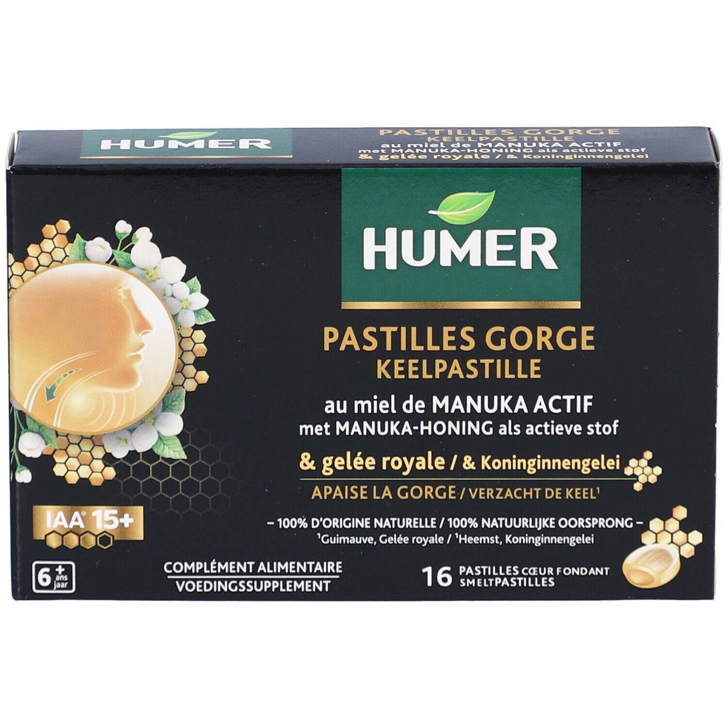 HUMER Keelspastille met manuka-honing & koninginnegelei