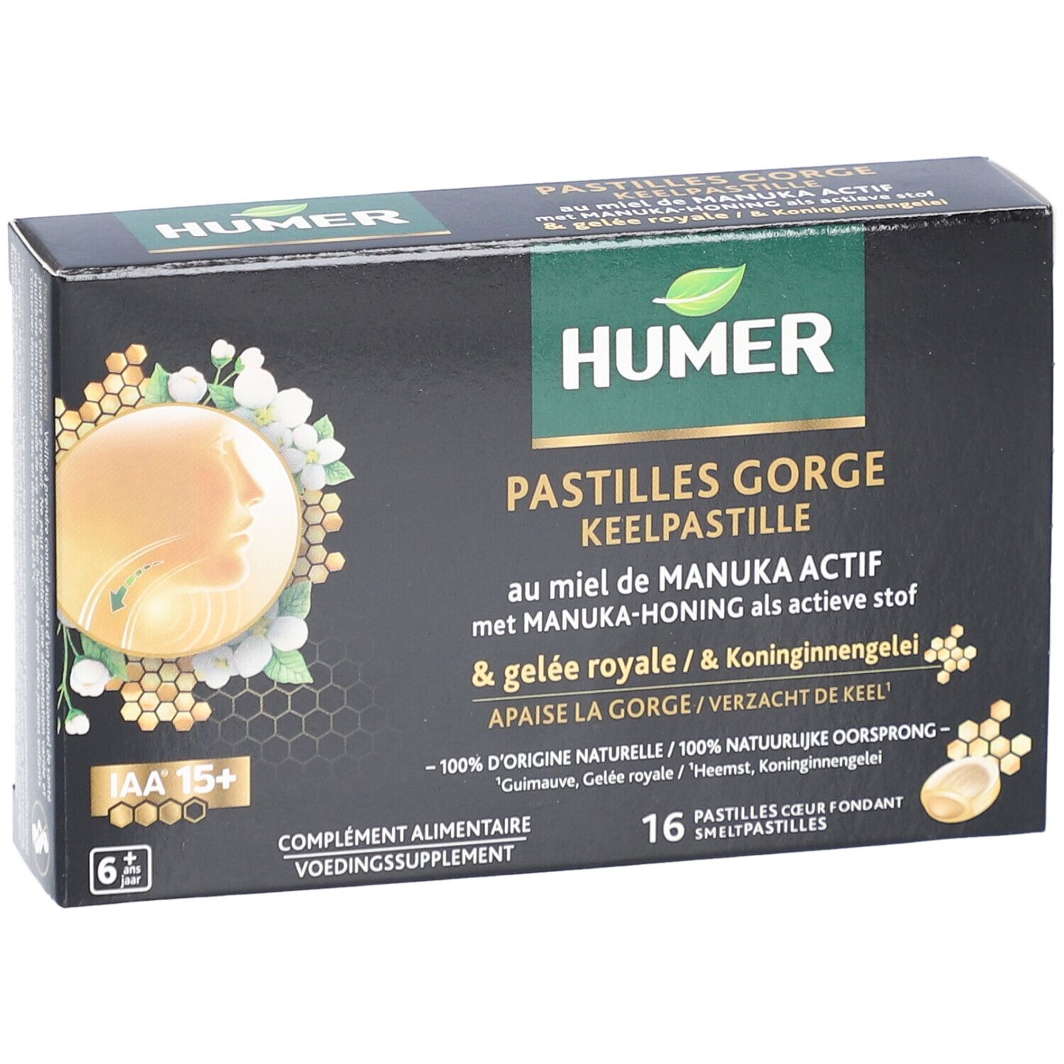 HUMER Keelspastille met manuka-honing & koninginnegelei