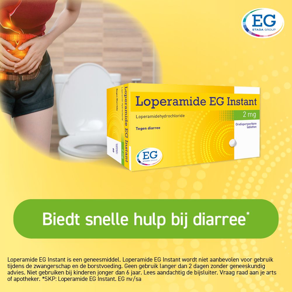 Loperamide EG Instant - snelwerkend middel tegen diarree