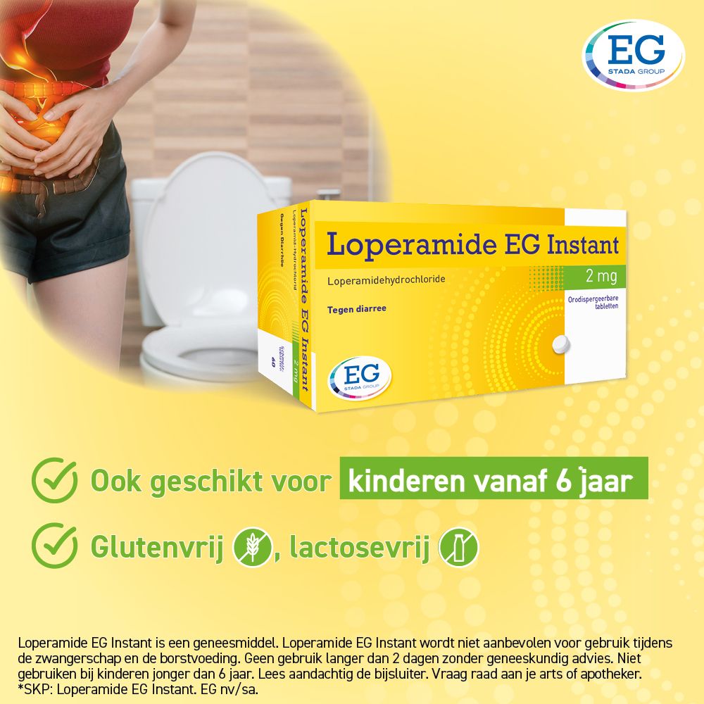 Loperamide EG Instant - snelwerkend middel tegen diarree