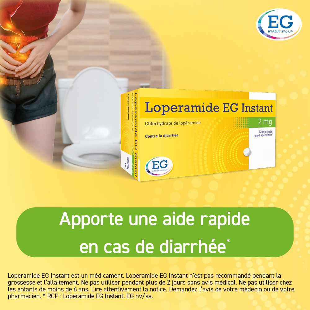 Loperamide EG Instant - snelwerkend middel tegen diarree