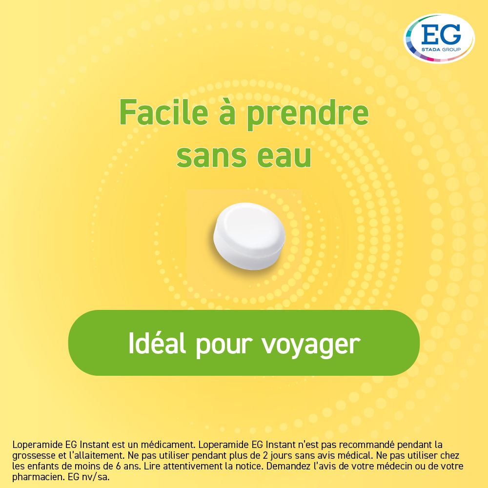 Loperamide EG Instant - snelwerkend middel tegen diarree