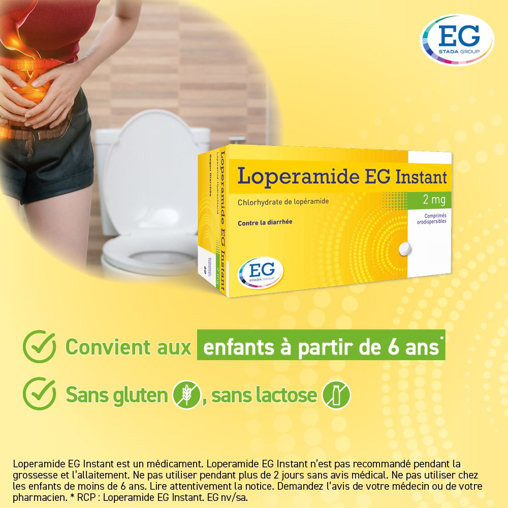 Loperamide EG Instant - snelwerkend middel tegen diarree