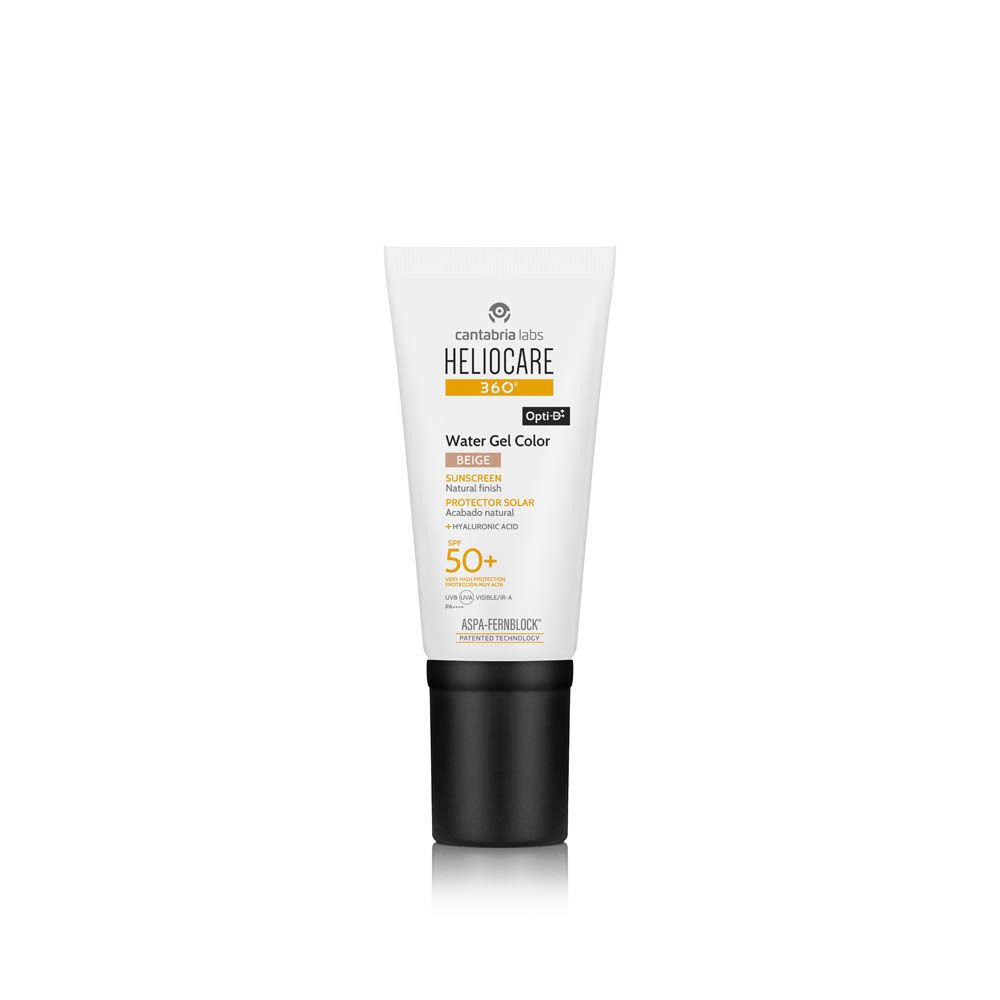 Heliocare 360 ° Water Gel Color Beige SPF50+ Zonnebescherming met natuurlijke finish