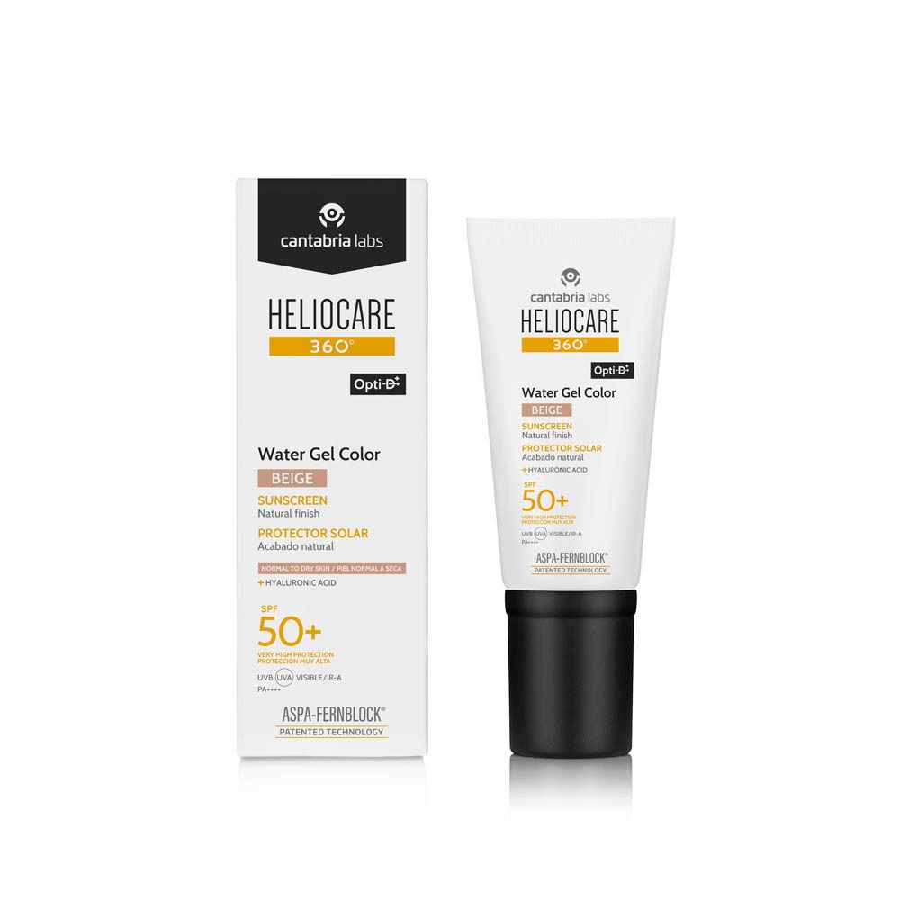 Heliocare 360 ° Water Gel Color Beige SPF50+ Zonnebescherming met natuurlijke finish