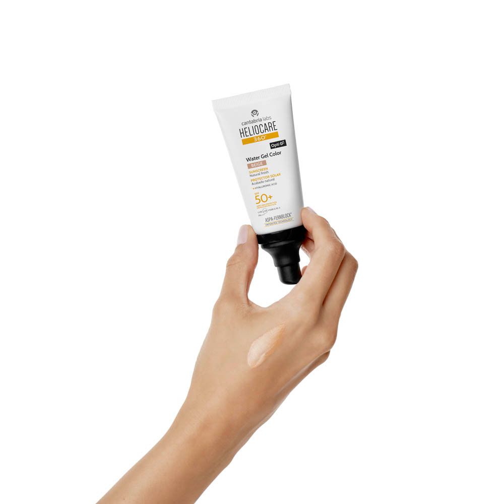 Heliocare 360 ° Water Gel Color Beige SPF50+ Zonnebescherming met natuurlijke finish