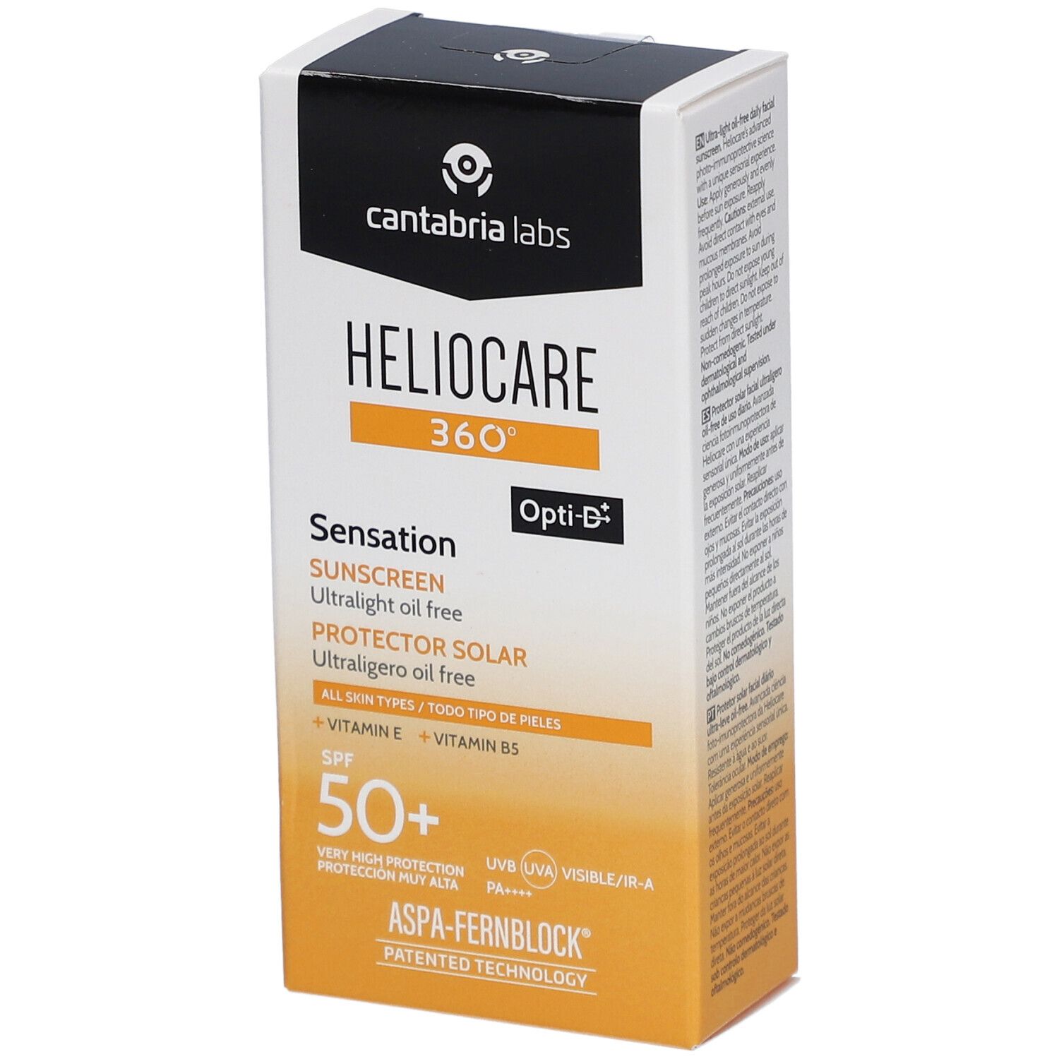 Heliocare 360 ° Sensation SPF 50 + Ultralichte olievrije zonnebescherming