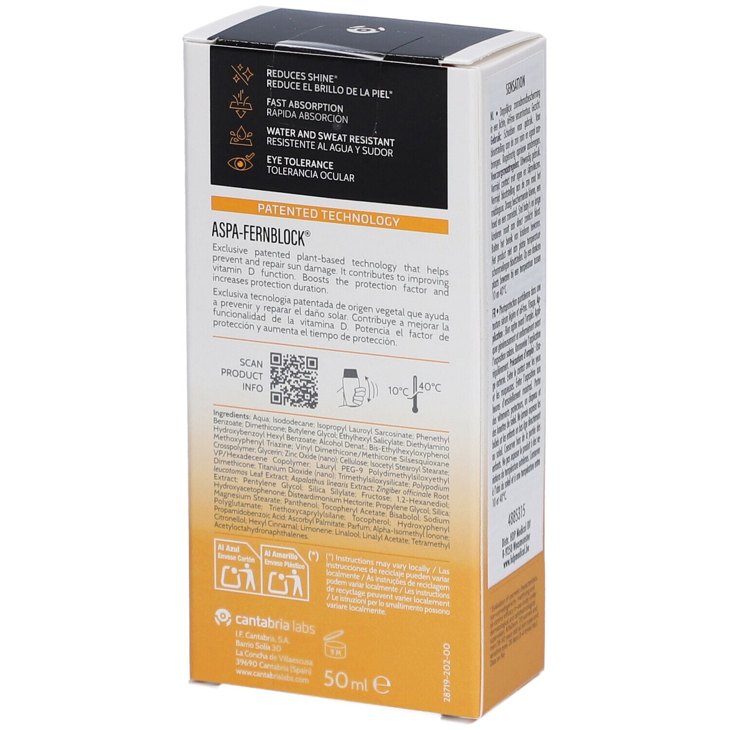 Heliocare 360 ° Sensation SPF 50 + Ultralichte olievrije zonnebescherming