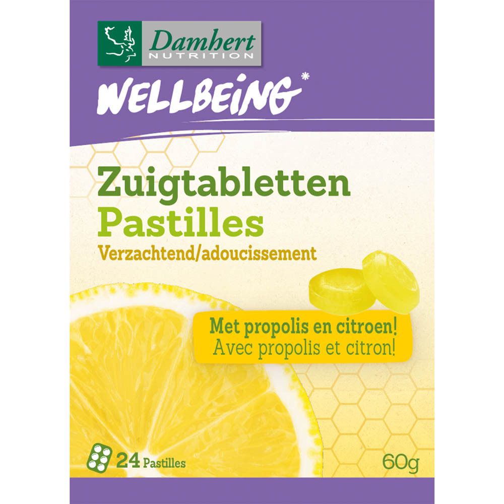 Damhert Wellbeing Pastilles Adoucissement | Propolis & citron