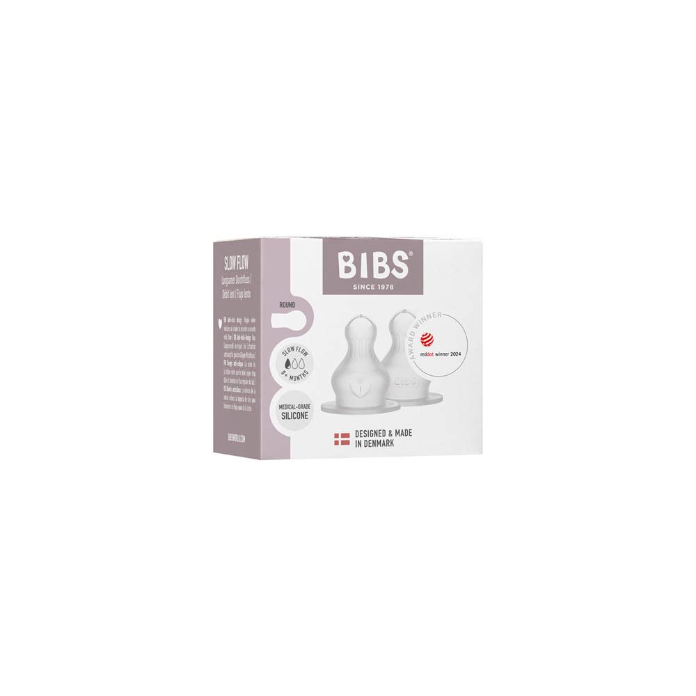 BIBS Siliconen Flessenspenen 2 stuks - Langzaam