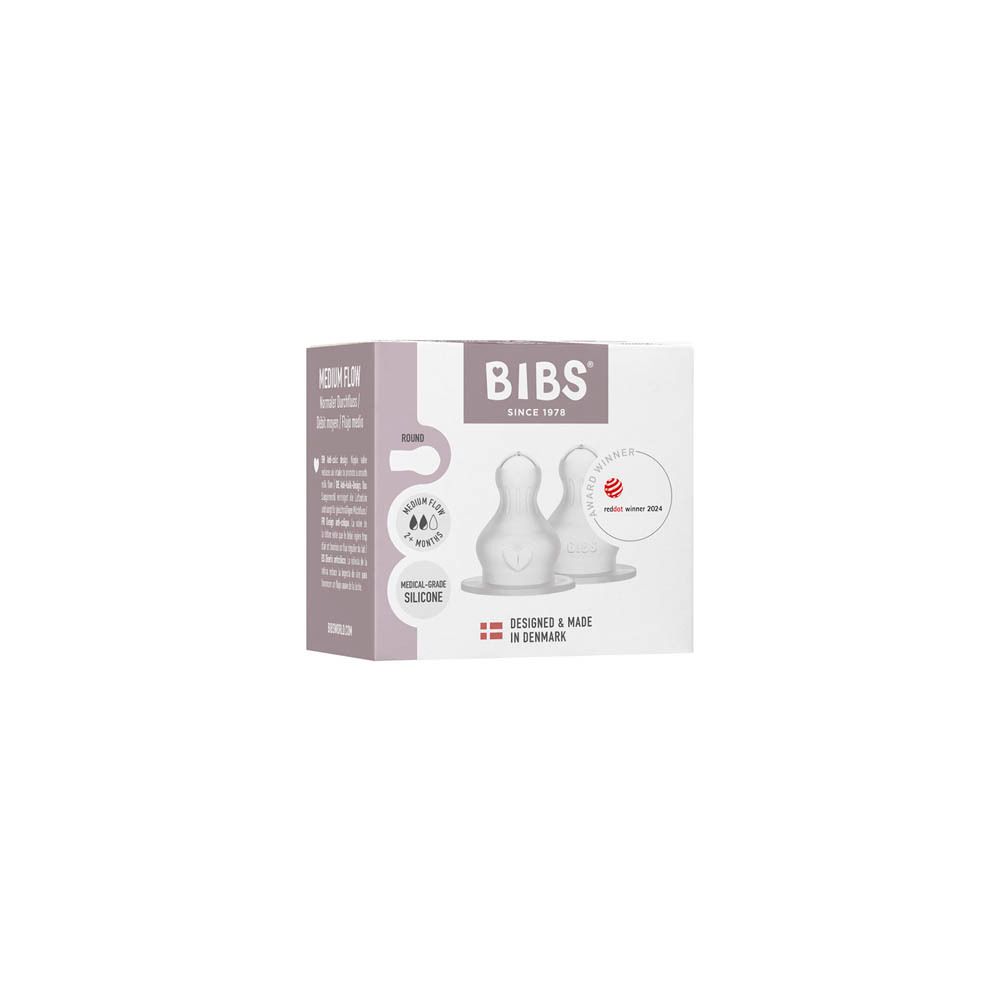 BIBS Siliconen Flessenspenen 2 stuks - Medium