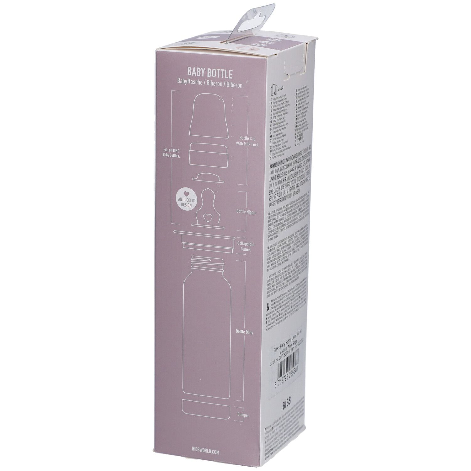 BIBS Biberon en Verre 240 ml Set Complet Sage 2+ Mois