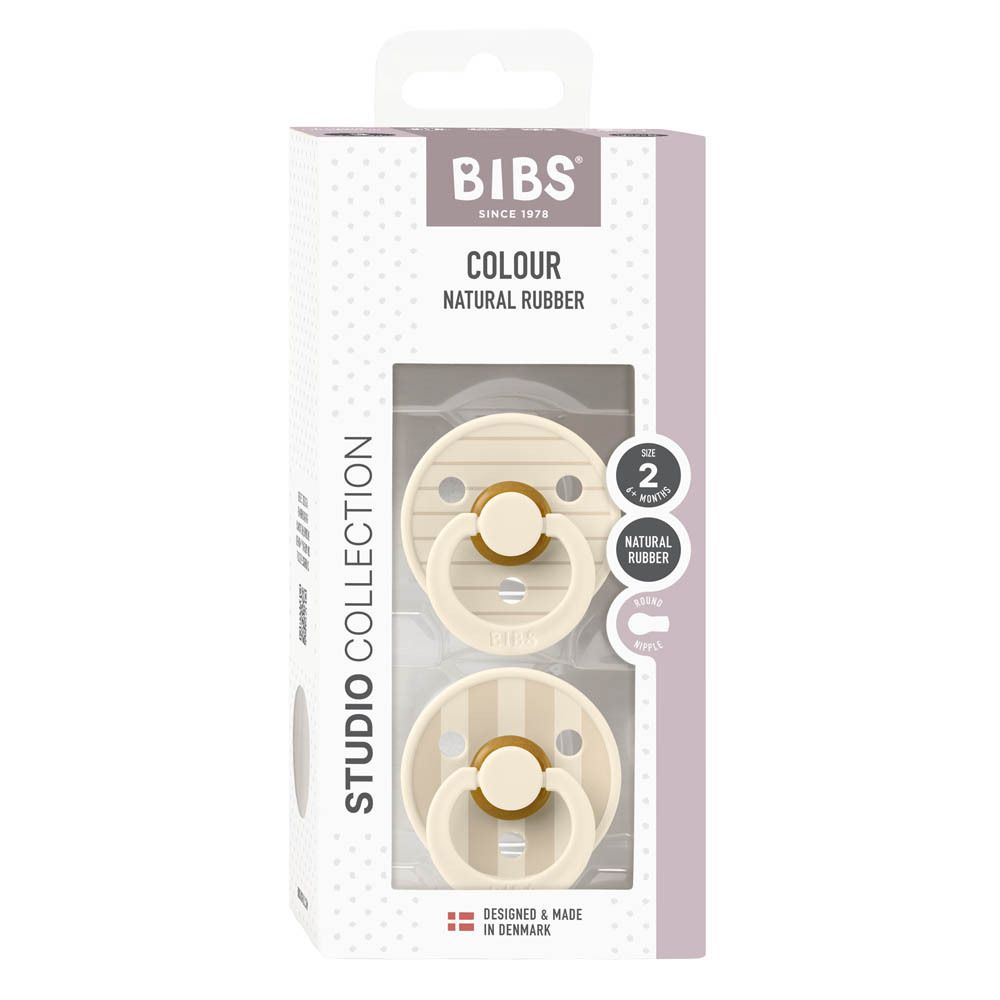 BIBS STUDIO Colour 2 Pack Pin - Ivory Vanilla Mix | +6 maanden