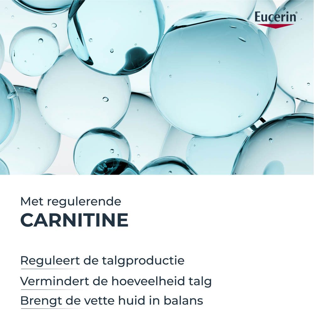 Eucerin Dermopure Clinical Mat Fluid. Carnitine reguleert talgproductie.