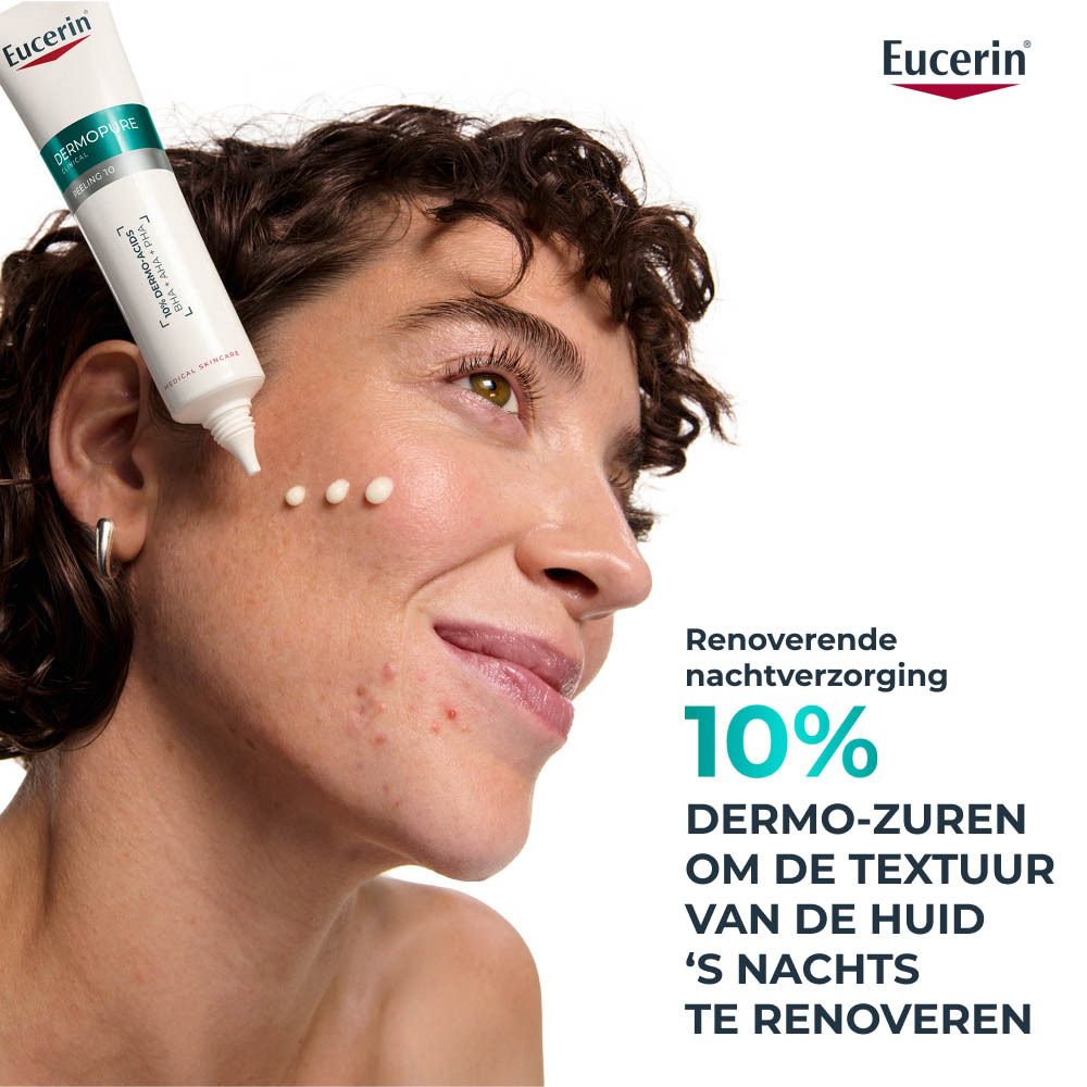Eucerin Dermopure Clinical Peeling 10 en verpakking. Product en verpakking naast elkaar.