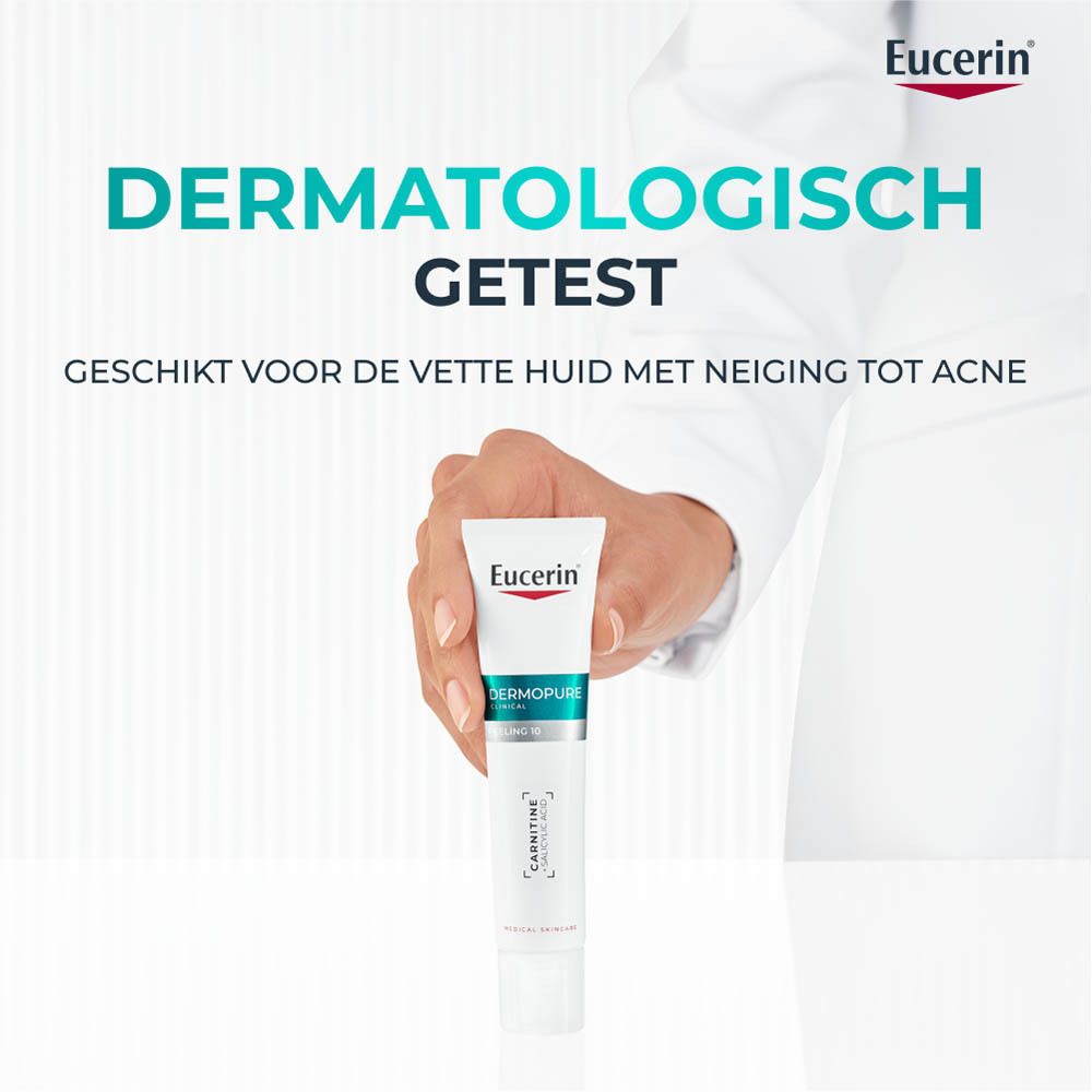 Eucerin Dermopure Clinical Peeling 10 en verpakking. Product en verpakking naast elkaar.