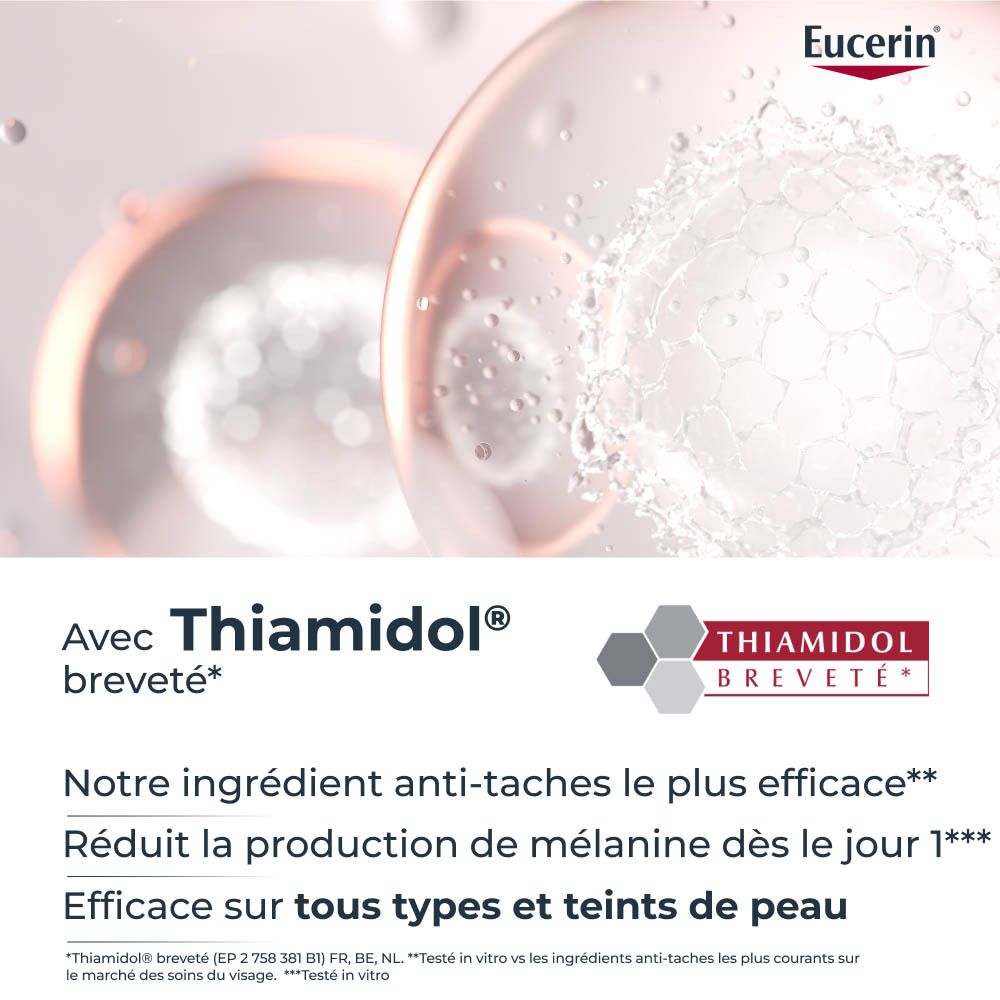 Eucerin DERMOPURE CLINICAL. Produit et emballage. Texte: Triple Action, 2% Acide salicylique.