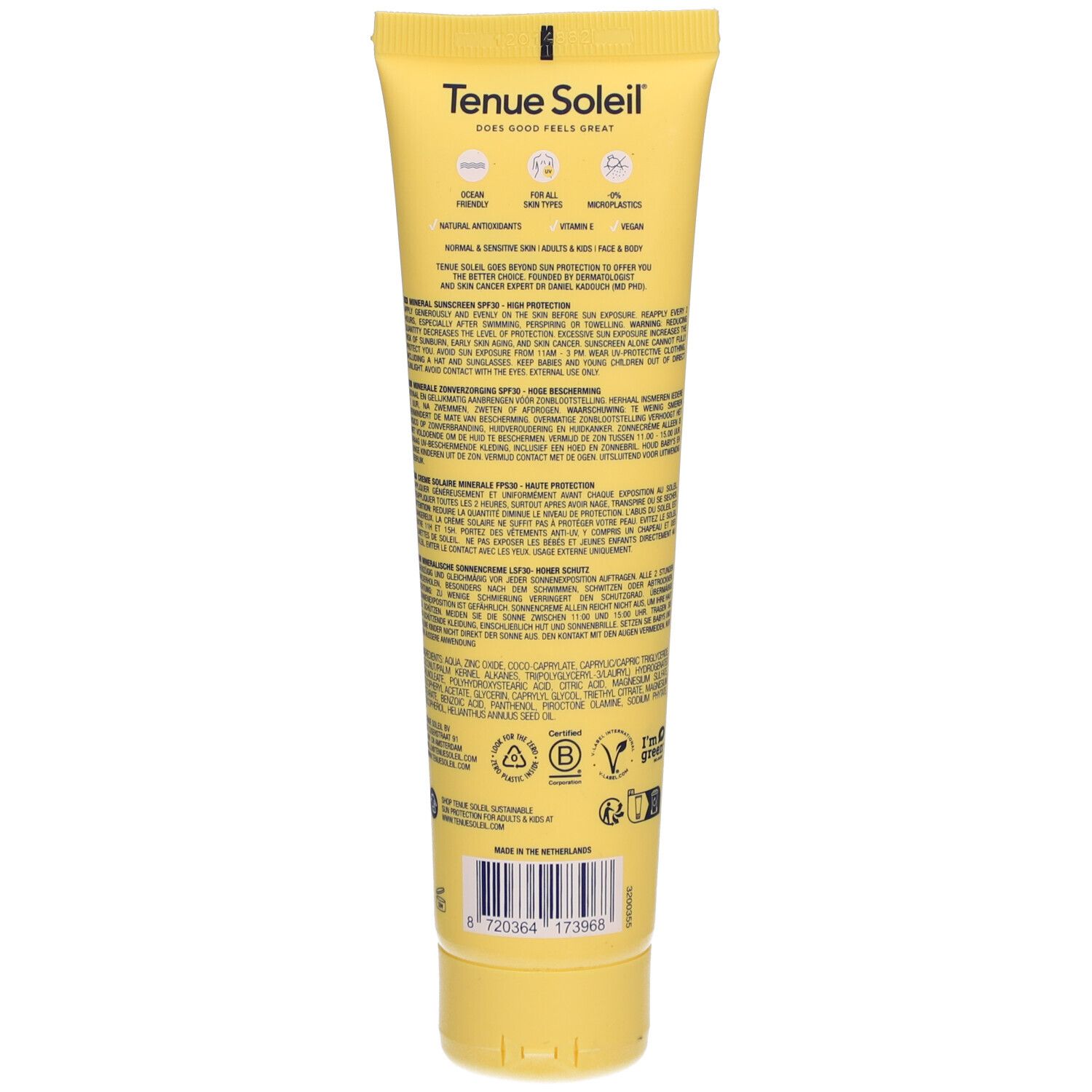 Tenue Soleil® Crème Solaire Minérale SPF30