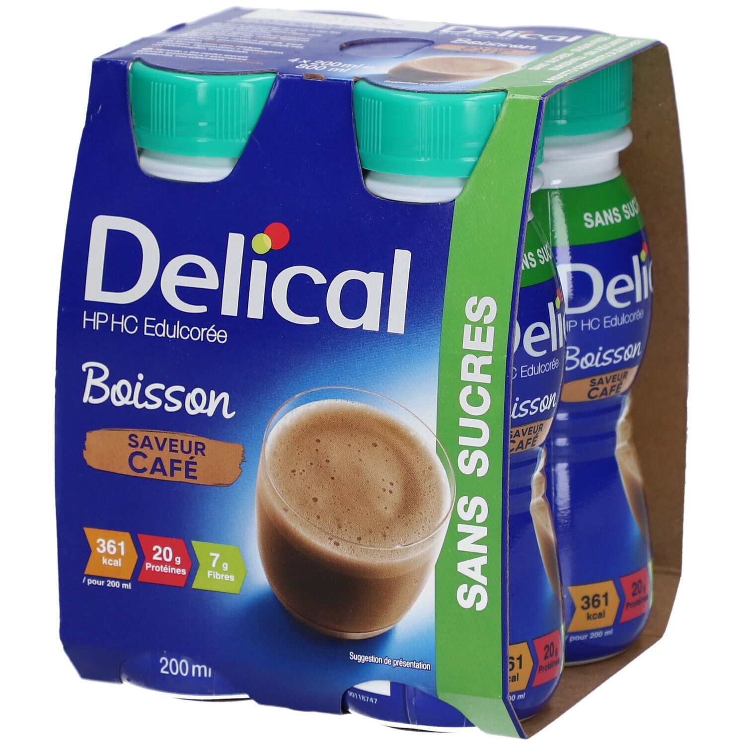 Delical Drank HP HC Gezoet Zonder Suiker Koffie