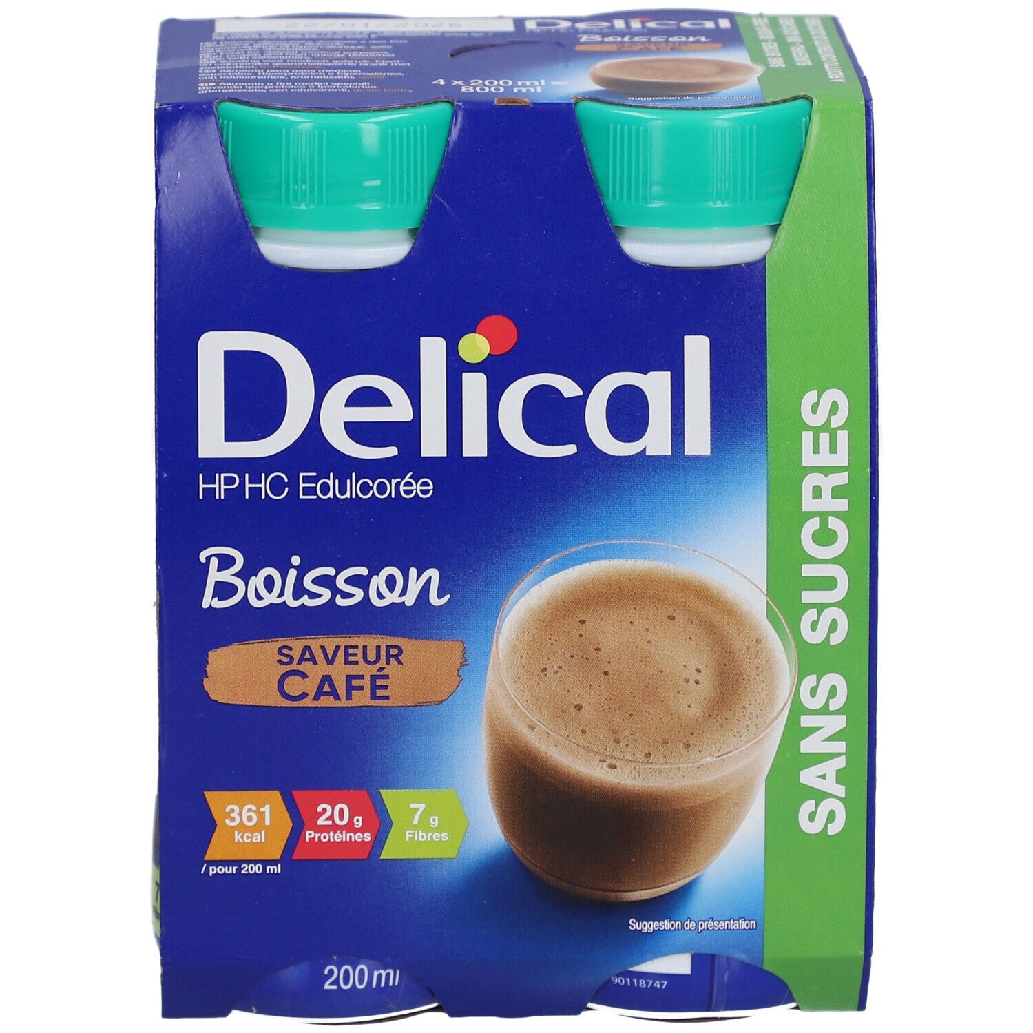 Delical Drank HP HC Gezoet Zonder Suiker Koffie