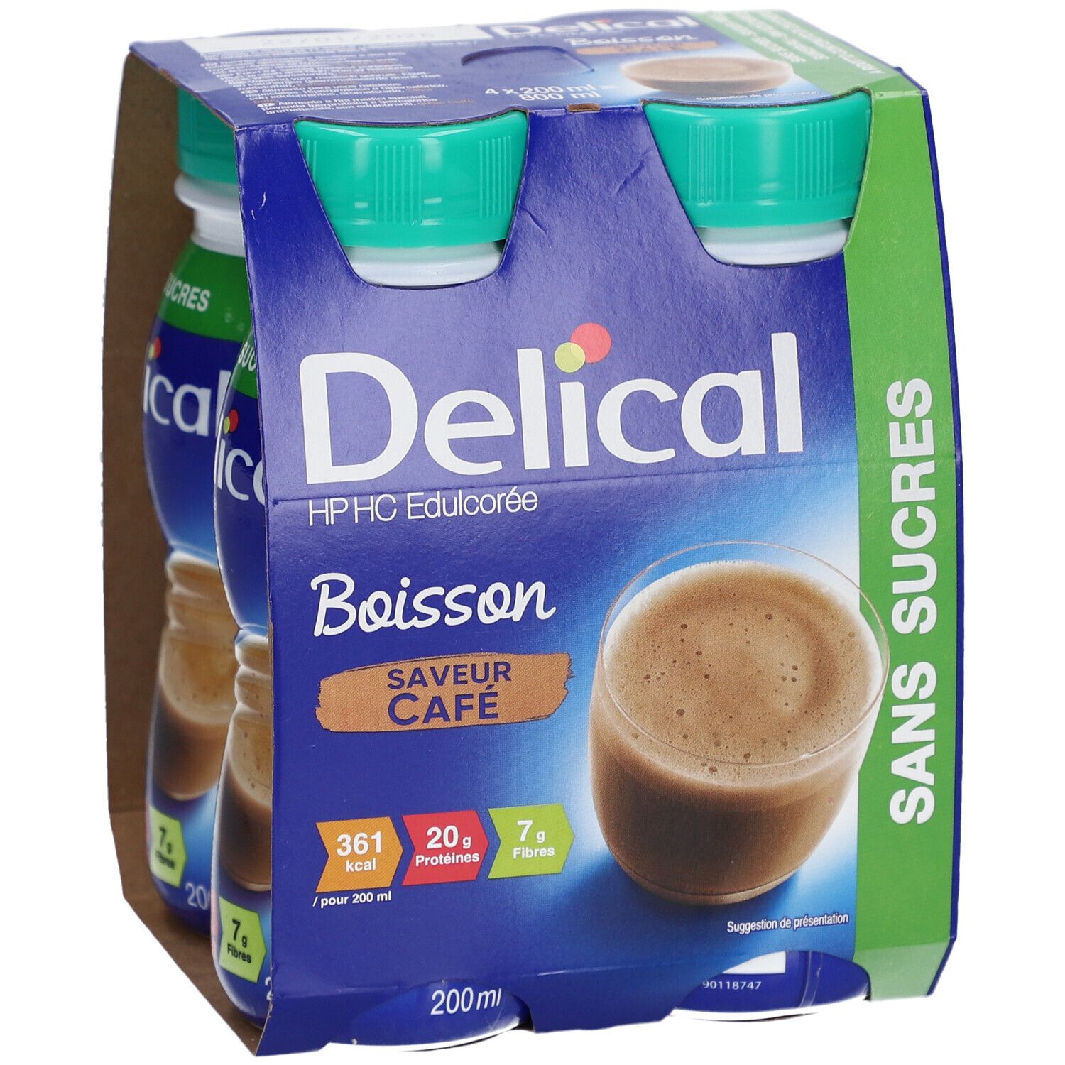 Delical Drank HP HC Gezoet Zonder Suiker Koffie