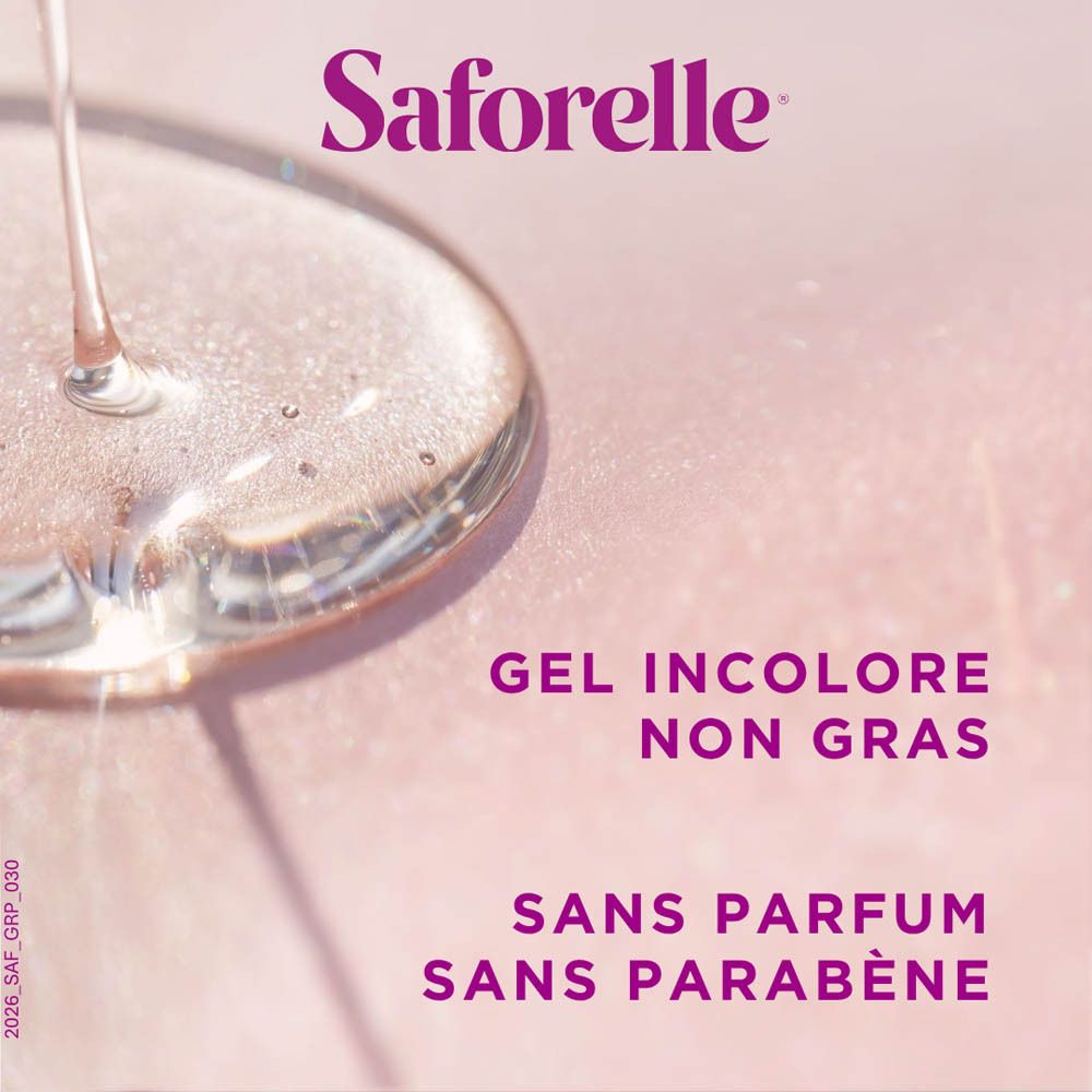 Emballage Saforelle Lubrifiant avec informations produit.