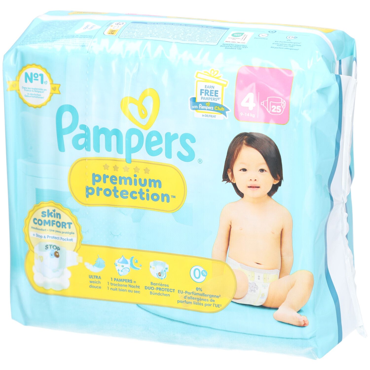 Pampers Premium Protection™  Taille 4 (9-14 kg)