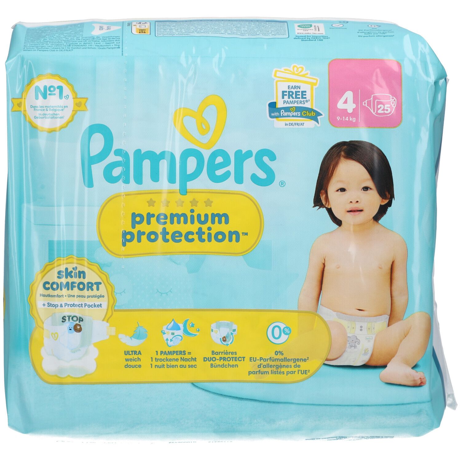 Pampers Premium Protection™  Taille 4 (9-14 kg)