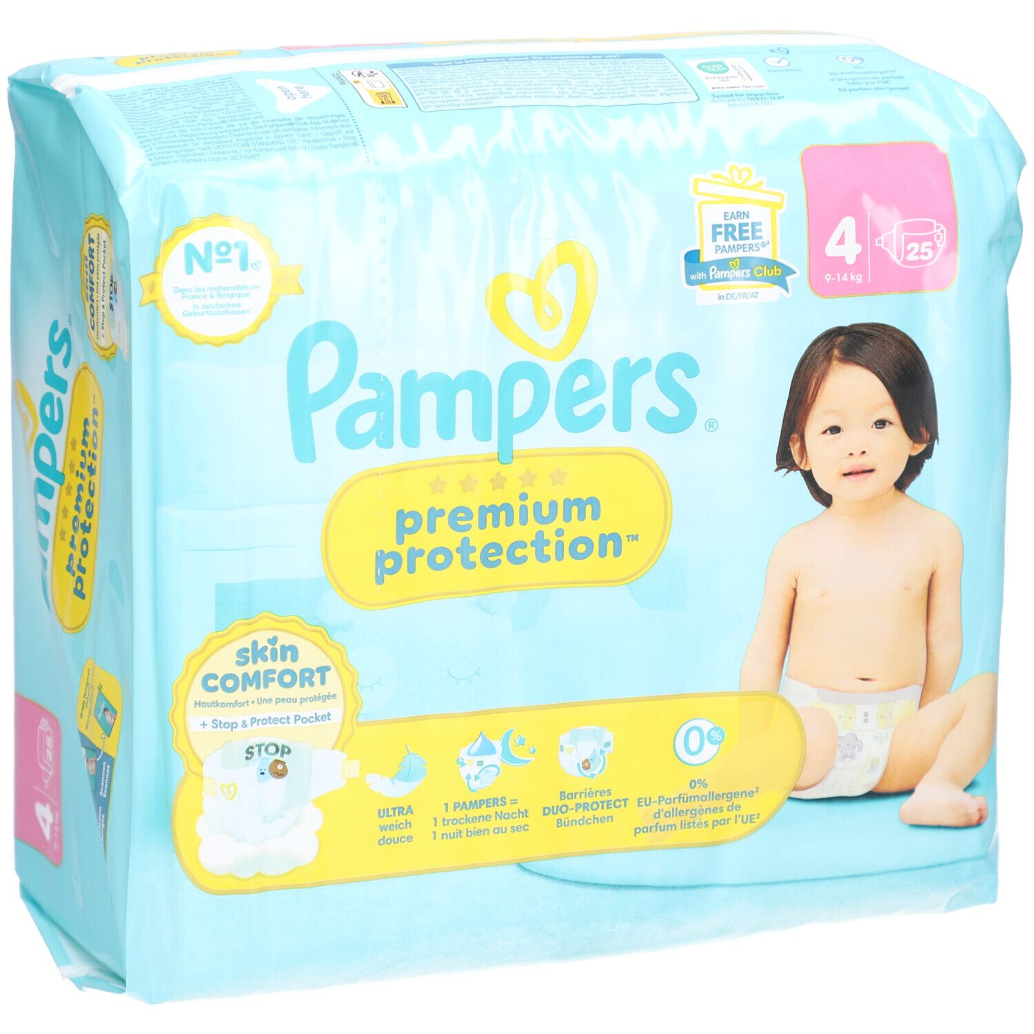 Pampers Premium Protection™  Taille 4 (9-14 kg)