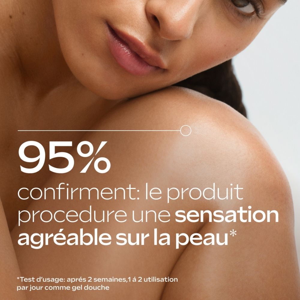 Femme à la peau lisse, 95% confirment une sensation agréable.