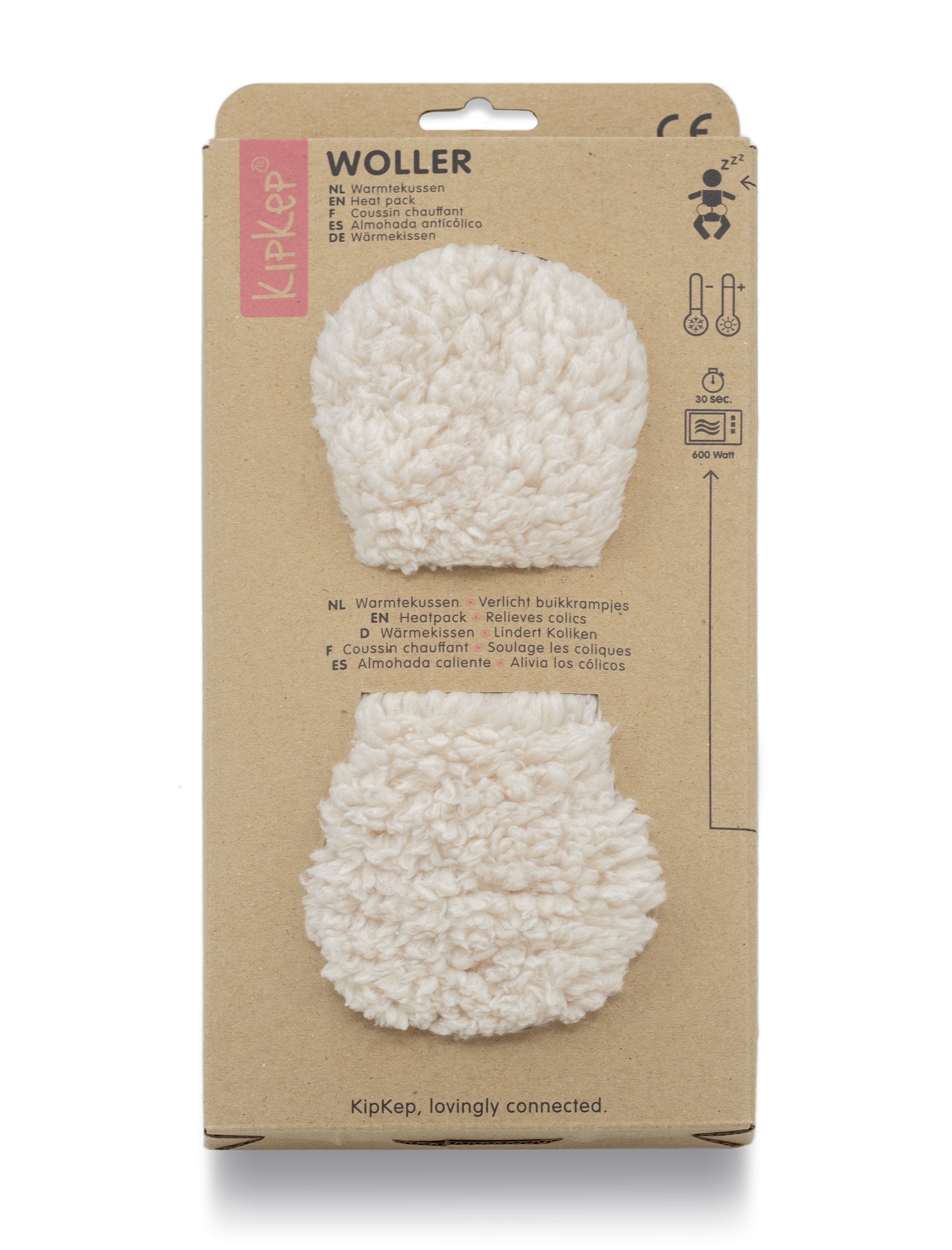 Kipkep Deluxe Teddy Warmtekussen Sand