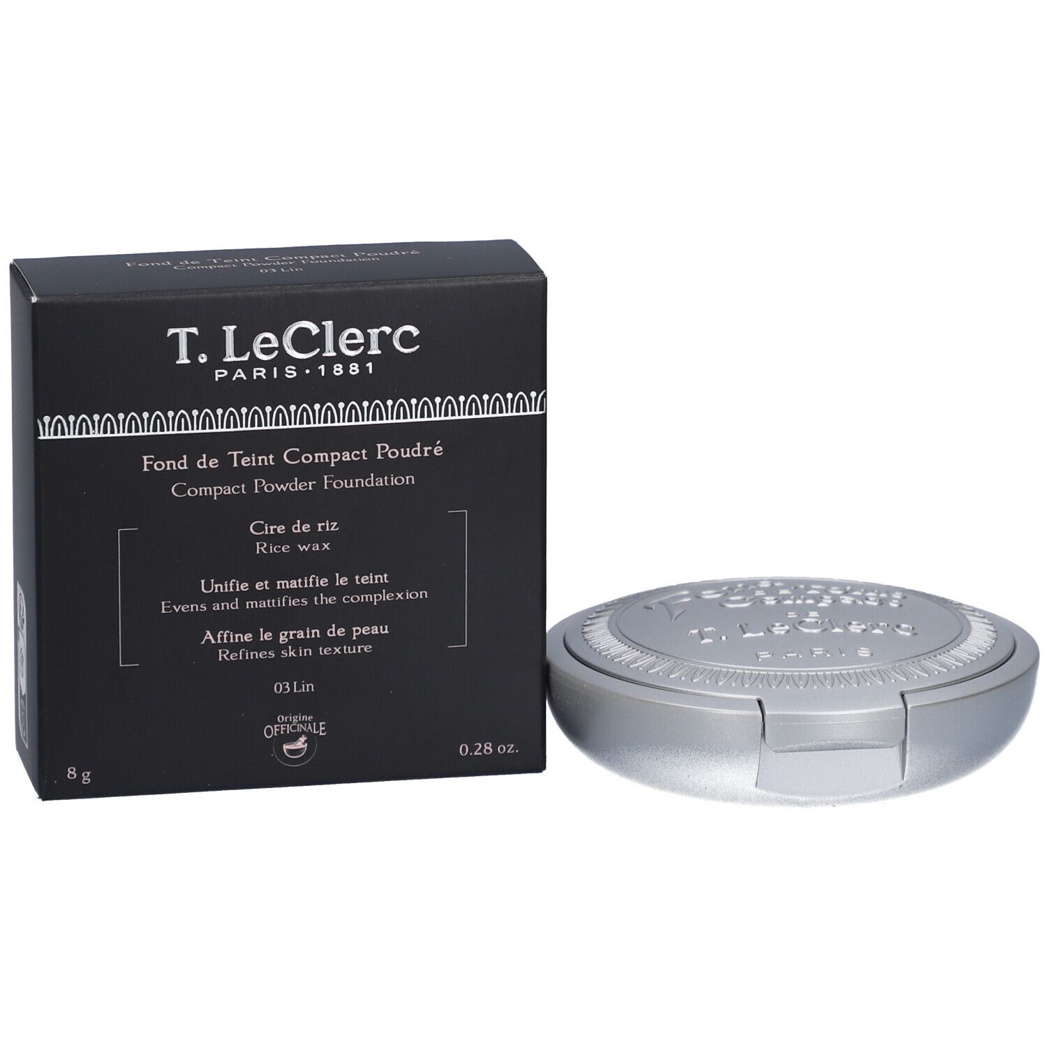 T.LeCLerc Fond de Teint Compact Poudré | 03 Lin