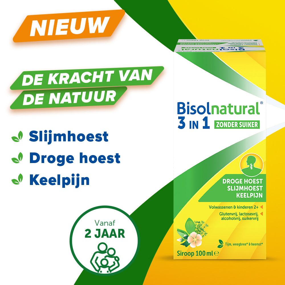 Productfles en doos. Doos met productnaam en info.