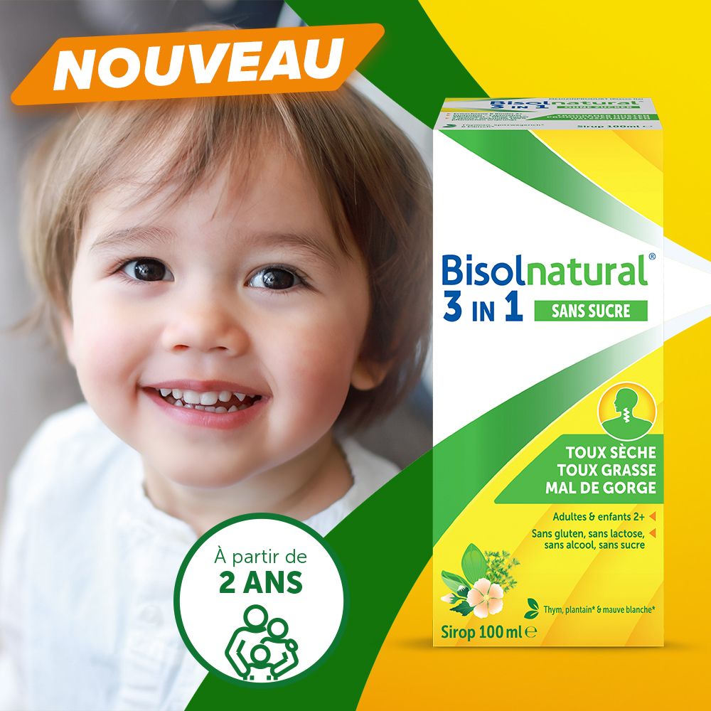 Flacon et boîte. Boîte avec nom et informations sur le produit.