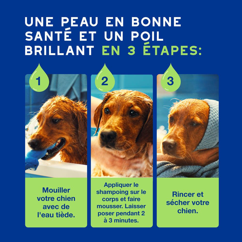 Divers produits DOUXO. Texte sur une routine de soins complète.