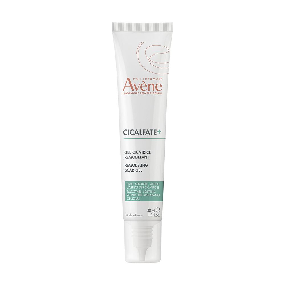 Tube blanc. Marque Avène, Cicalfate+ Gel. Textes en français et anglais.