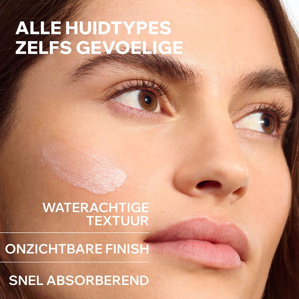 Uriage Bariesun Aqua Fluid Ultra-mat SPF50+ fles en tekst. Tekst over het product.