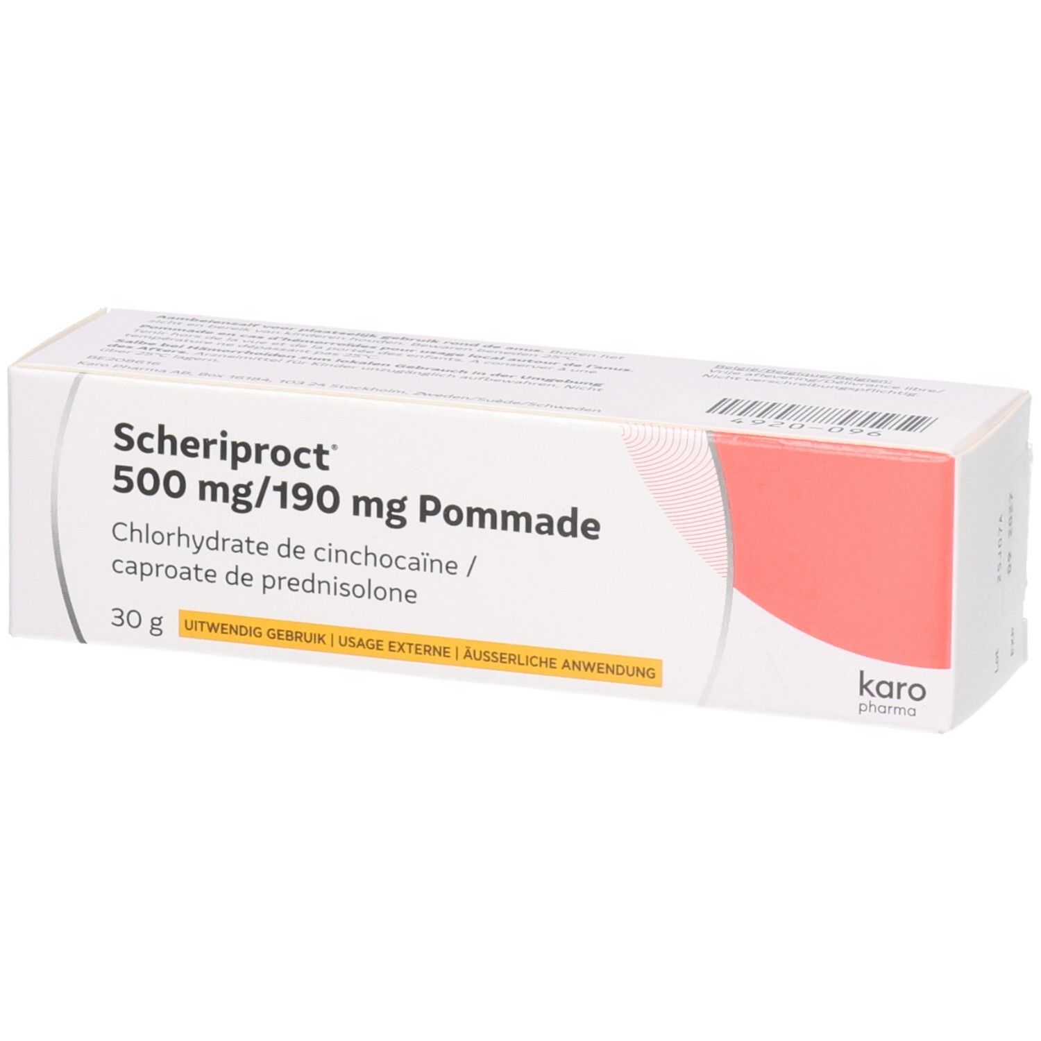 Scheriproct 500 mg/190 mg Pommade, 30 g.