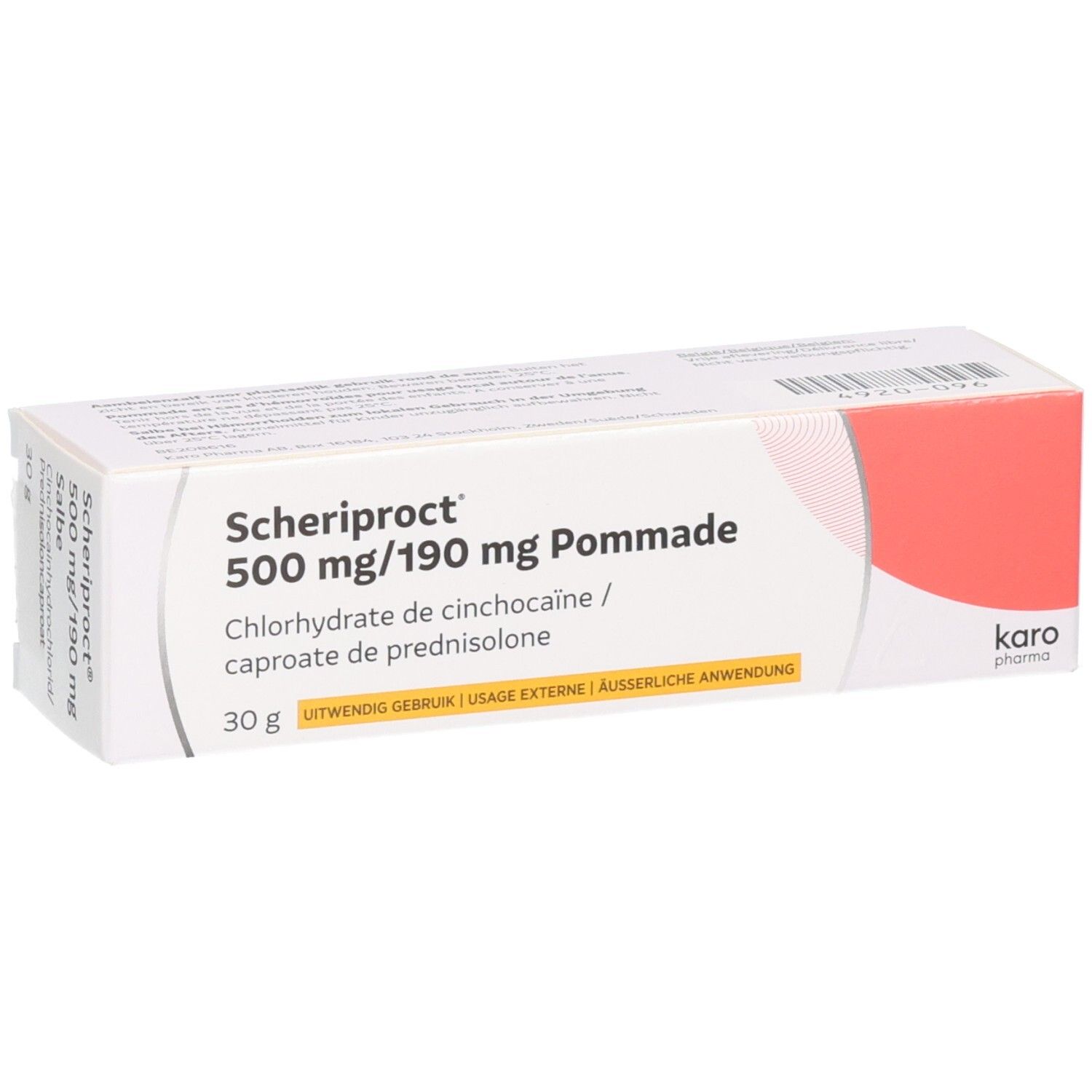 Scheriproct 500mg/190mg Pommade usage externe, 30g.